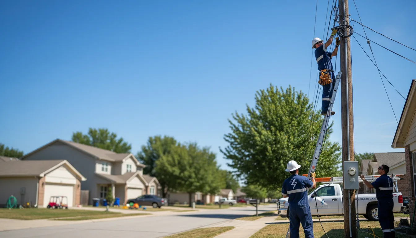 Residential electrician providing installation services in Hendrix, OK